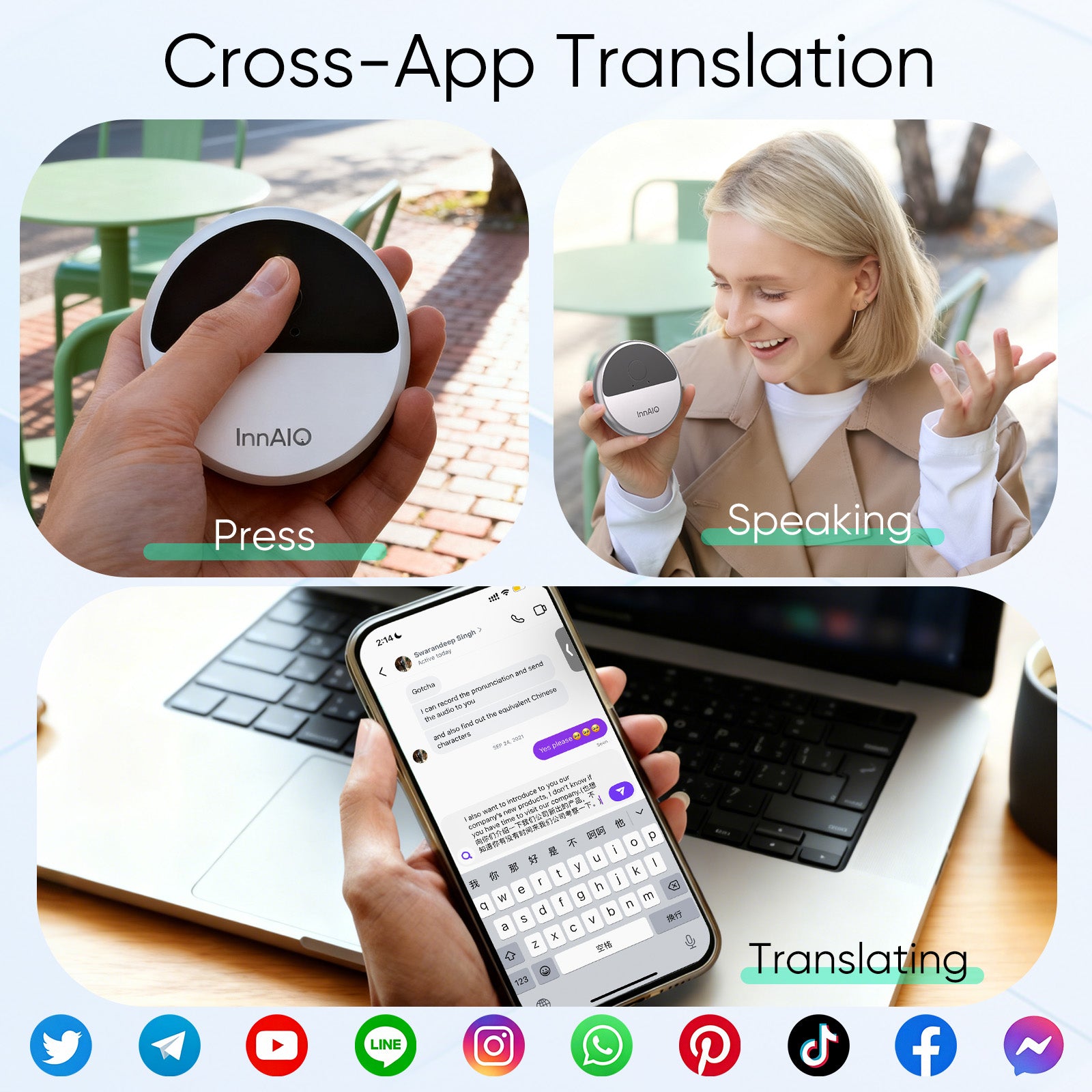InnAIO AI Translator T10(Pro Version)