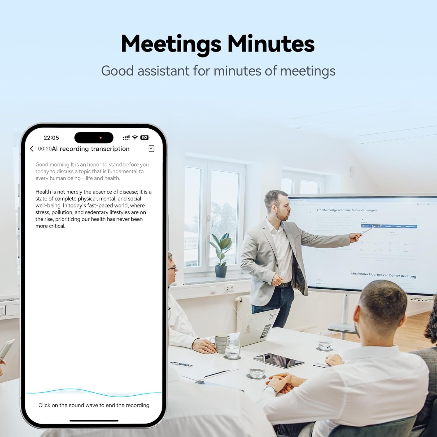 InnAIO T9 AI translator for meeting minutes