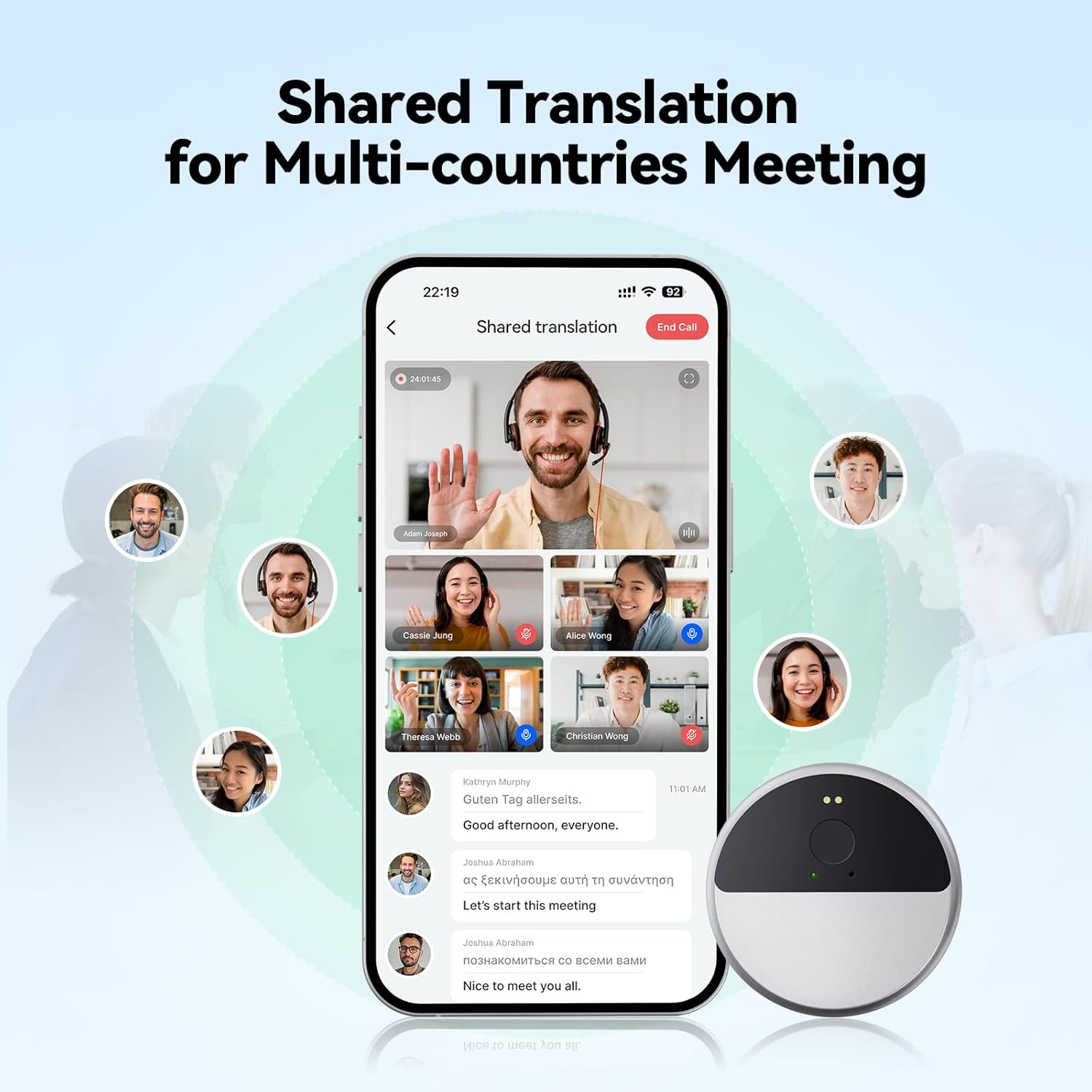InnAIO T9 AI Translator | Voice Cloning & Real-Time Translation
