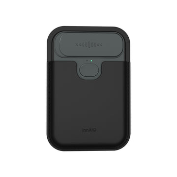 InnAIO TransNote recorder in a black protective case front view