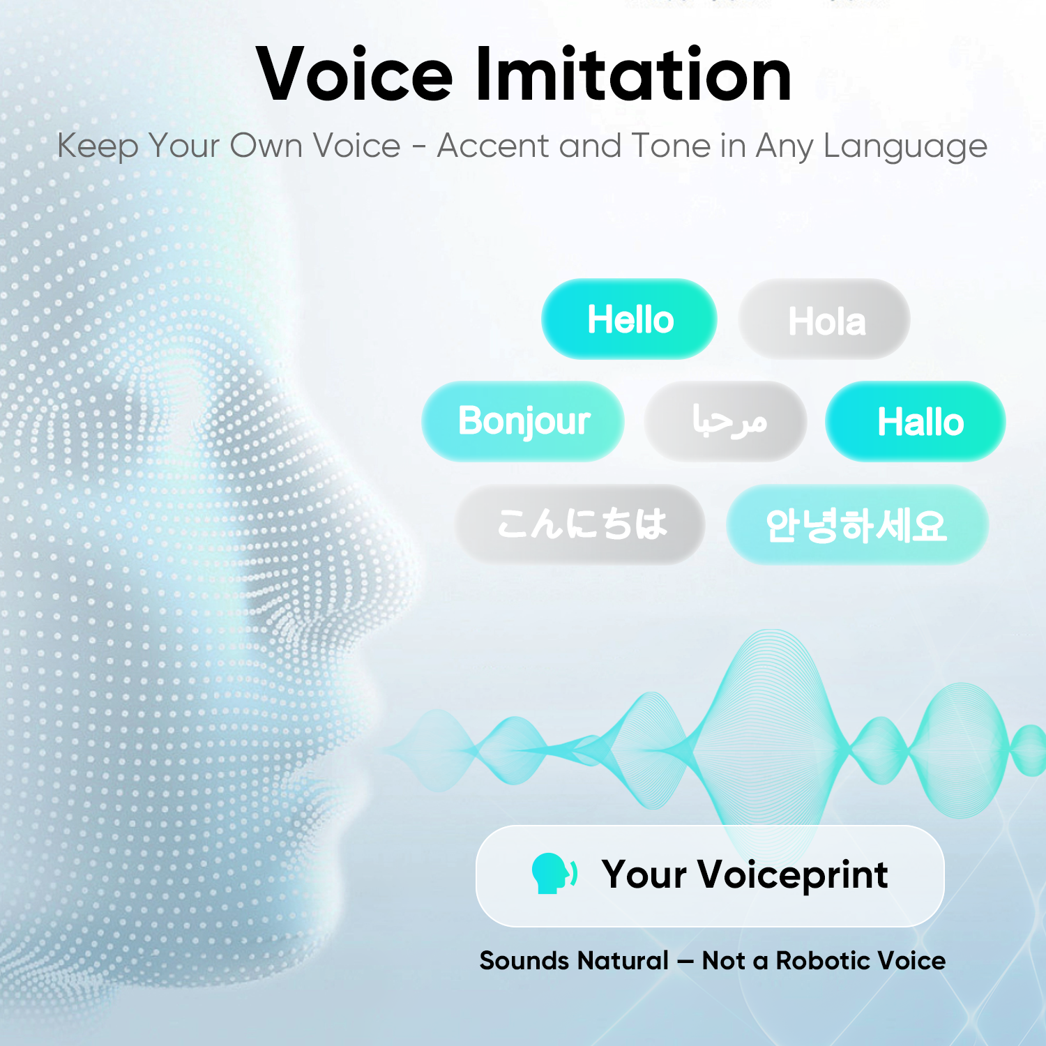 InnAIO T10 voice cloning translation with a multilingual voiceprint