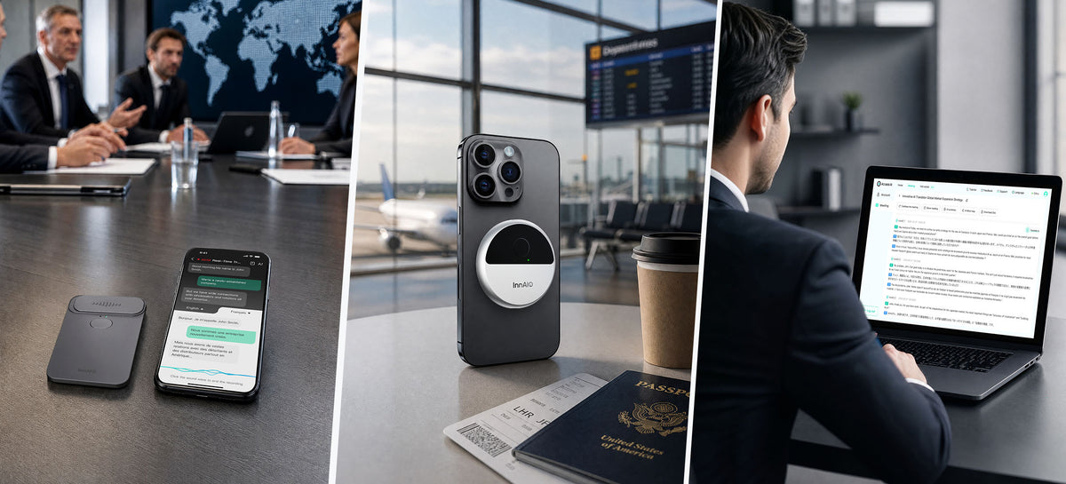 InnAIO solutions for global business meetings, travel, phone calls, and chats