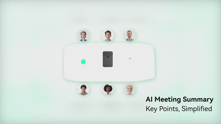 InnAIO TransNote AI notes and mind maps video showing speaker-labeled transcripts meeting summaries and action items